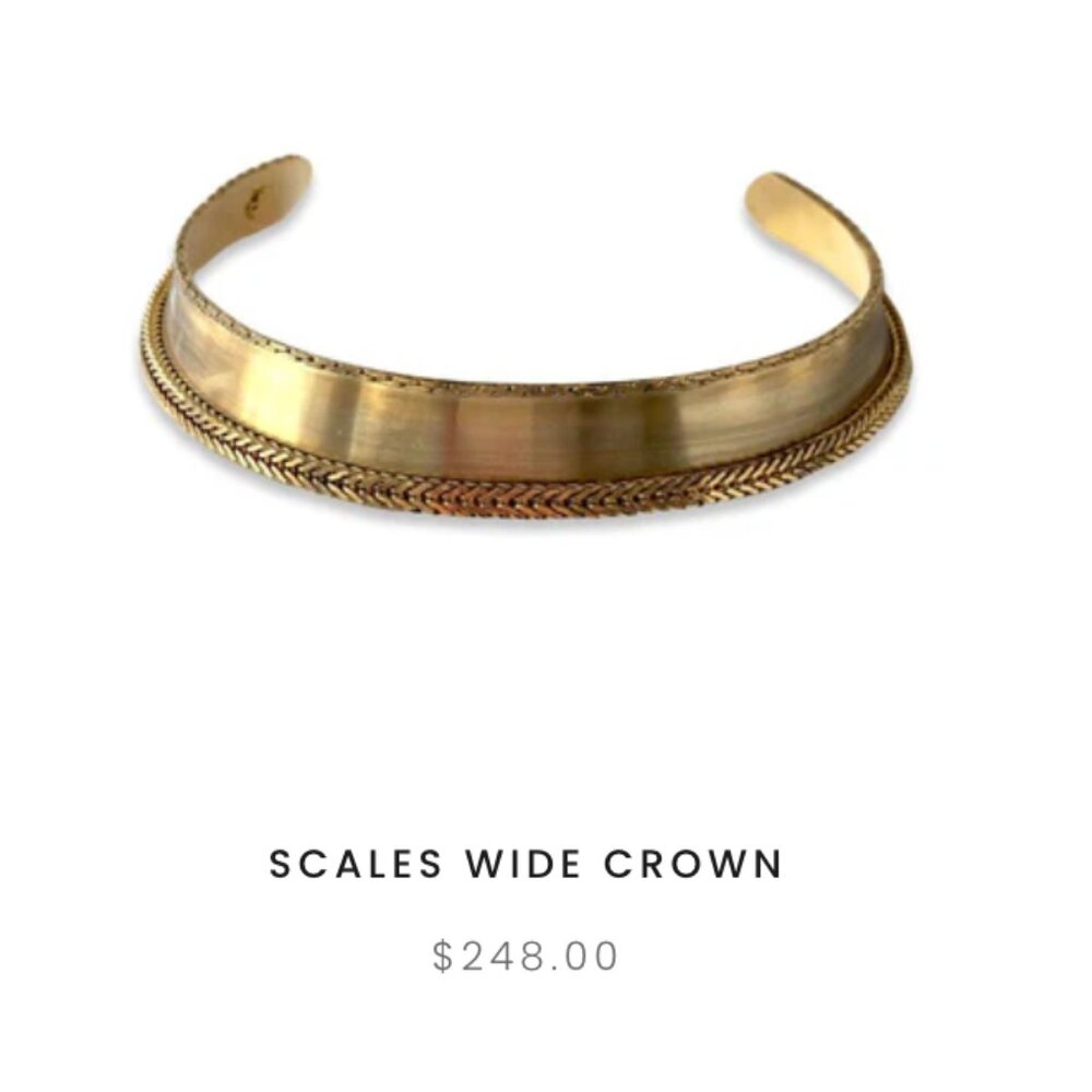 NWT Lilet Scales Wide Gold Headband